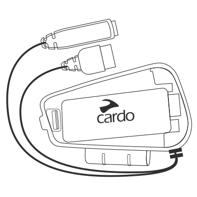 Cardo Systems Replacement Base set line drawing