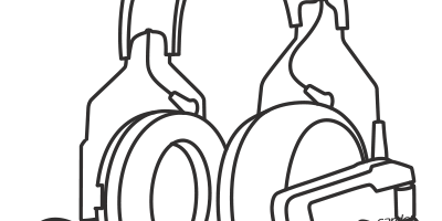 Cardo Systems Headphones Line drawing
