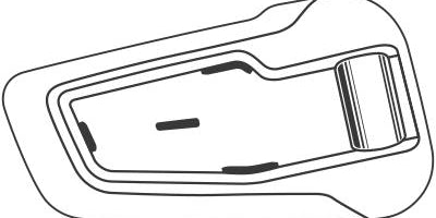 Cardo Systems Line drawing of a Packtalk bold