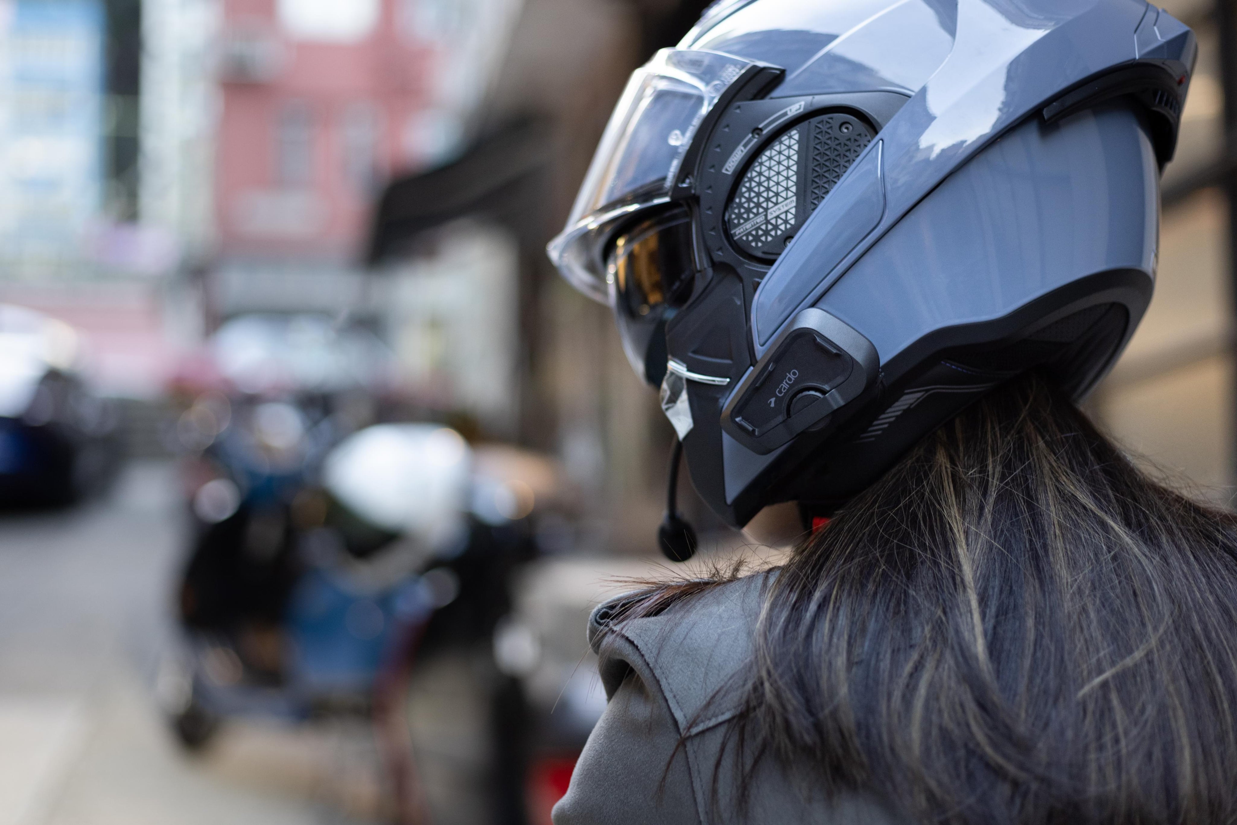 Cardo Systems NZ - Freecom 2x shown on open face helmet