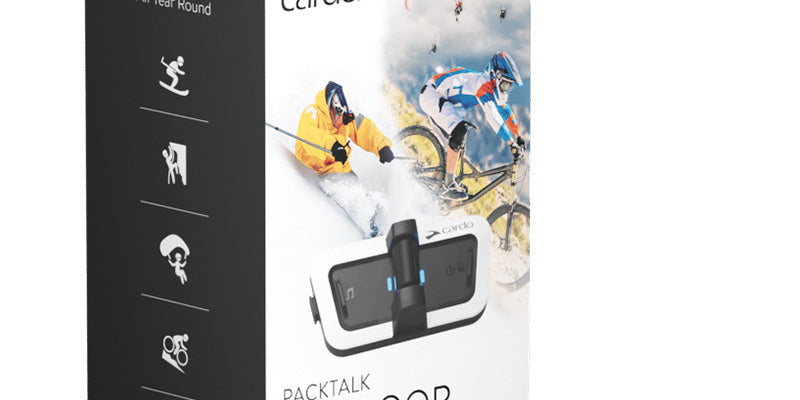 Cardo Packtalk Outdoor sale NZ featuring Single intercom $349 and Duo intercom $649, with Better Together promo. Reliable ski and outdoor communicators for riders, skiers and adventurers.
