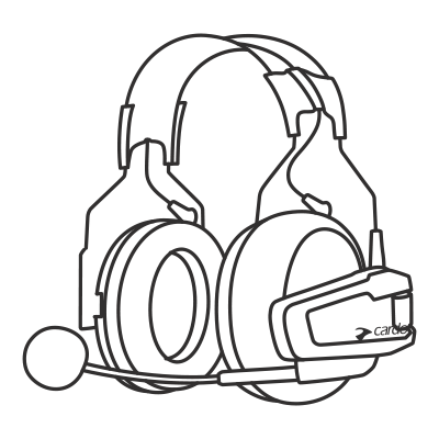 Cardo Systems Headphones Line drawing
