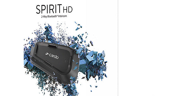 Cardo Spirit HD shown with its packaging 