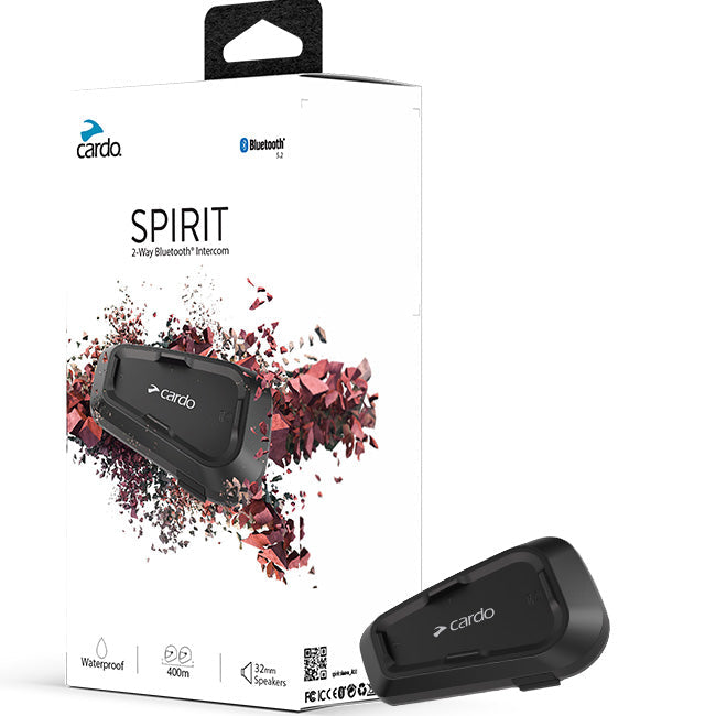 Cardo Sprit Unit Shown with its packaging 