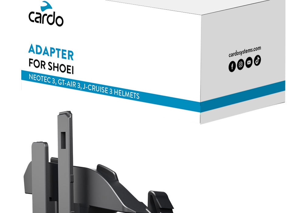 Cardo Adapter for Shoei Gen 3 Helmets: Neotec 3, GT-Air 3, J-Cruise 3
