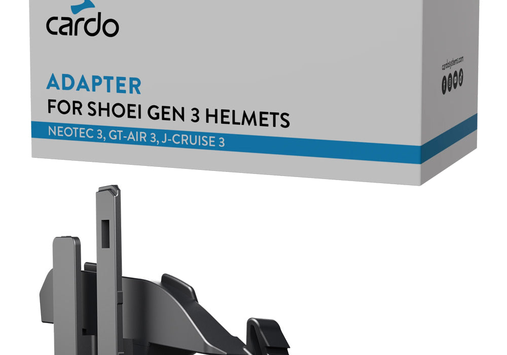 Cardo Adapter for Shoei Gen 3 Helmets: Neotec 3, GT-Air 3, J-Cruise 3
